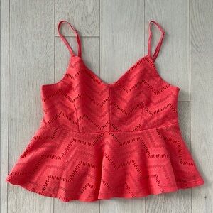 Flowy Coral Crop Top